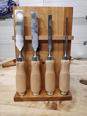 Un support aimanté pour mes ciseaux à bois