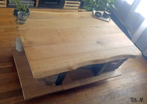 Table basse en chêne by Tito. M
