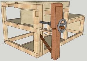 Une presse Frontale pour mon établi multi-outil (soit la 7e roue du carrosse)