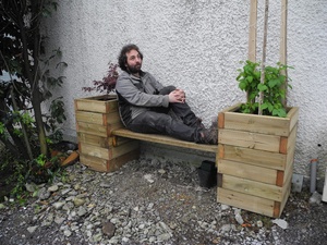 Le banc-jardinière de l'atelier