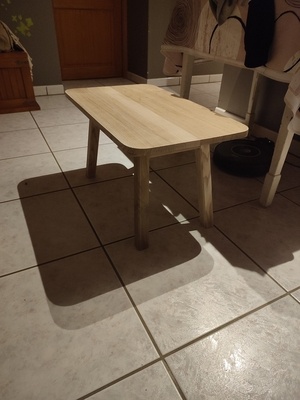 Table base plateau chêne et frêne