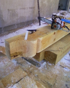 Doucine à la tronçonneuse