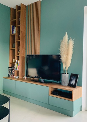 Agencement d'un salon avec meuble TV