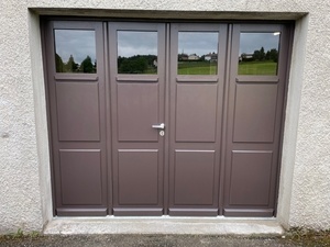Porte de garage en chataignier