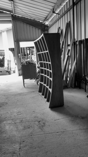 Bibliothèque cintrée en chêne