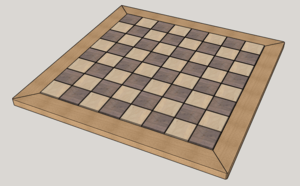 Plateau d'échecs grand format en kit (cadeau de fin d'année)
