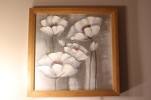 Cadre en bois pour les tableaux de la salle à manger