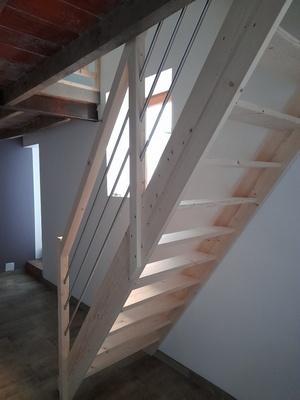 Echelle de meunier et garde-corps