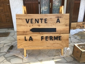 Panneaux éphèmères vente à la ferme