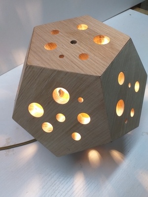 Lampe Dodécaèdre gruyère