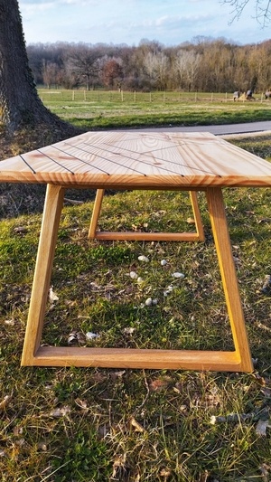 Table basse pin/chêne