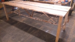 Tables et bancs meleze bouleau