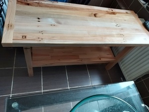 Meuble vasque imitation établi