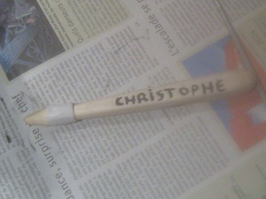 Stylo réalisé a la main et sans tour