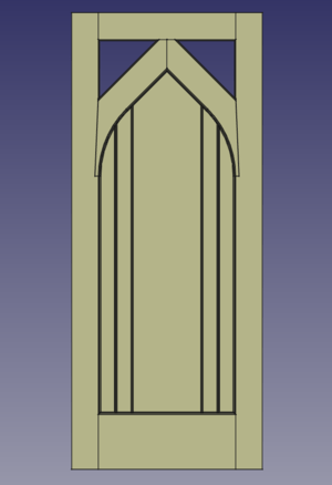 Porte d'inspiration gothique