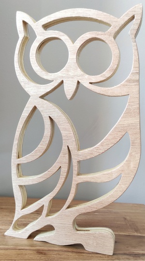 Chouette Déco en Bois, fait main en chantournage