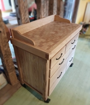 Desserte avec billot