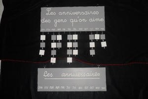 Calendrier Anniversaire en bois