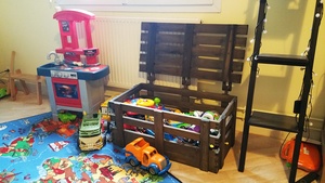 Caisse à jouet banc