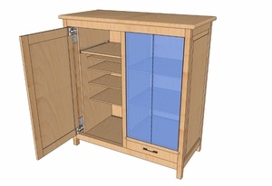 Meuble Hi-Fi en hêtre