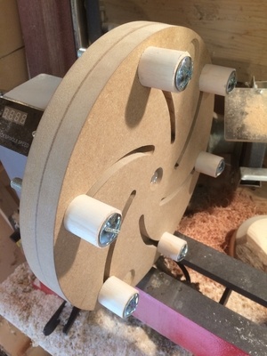 Plateau de reprise pour tour à bois