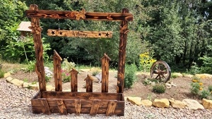 Mes gros bacs a fleurs style barrières