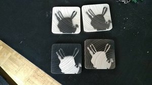 Sous de verre lapins