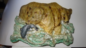 Ours blanc à la peche