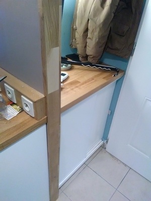 Nez de cloison en chêne lamellé-collé