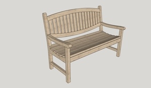 Banc en châtaignier