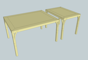 Les deux tables en version "haute"