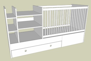 Plan de lit évolutif 3 en 1 bébé-enfant-ado