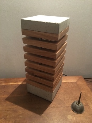 Lampe bois beton