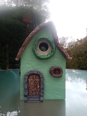 Nichoir à mésanges Ciment et bois