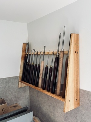 Porte-gouges - tournage sur bois