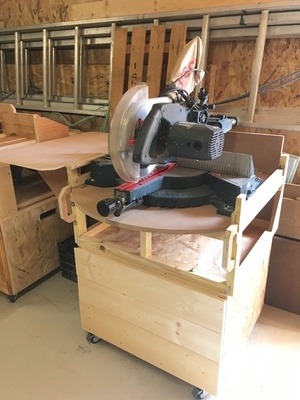 Création d'un meuble pour scie à onglet radiale sur plateau coulissant