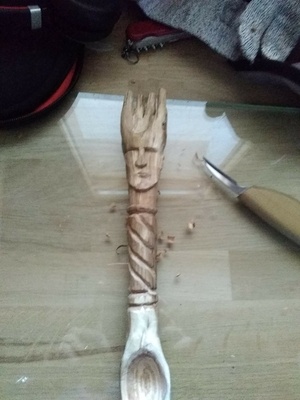 Cuillère-Fourchette en bouleau