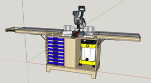 Meuble pour scie à onglet