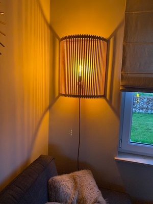 Lampe déco en chêne - cintrage