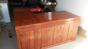 Bureau d'angle acajou