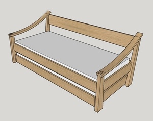 Lit-canapé pour cabane