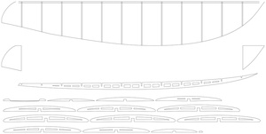 Plan de surfboard hollow ; Fish quad hollow 5'2"x21"x2.3"
