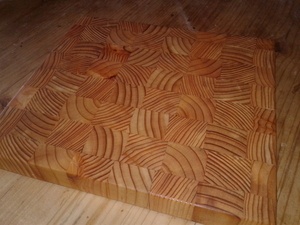 Planche a decouper en bois de bout