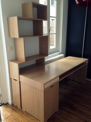 Ensemble bureau et bibliothèque