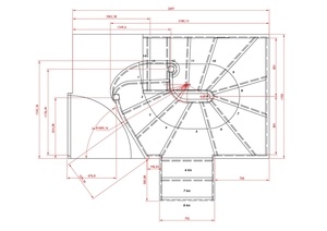 Escalier débillardé