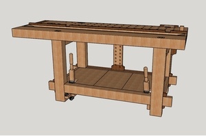 Etabli de type roubo avec système de déplacement integré.