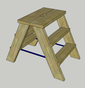 Trois marches pliable