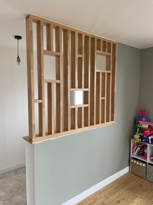 Claustra hévéa sur muret