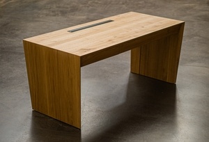 Bureau "waterfall" en chêne massif