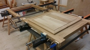 Porte d'atelier en chêne